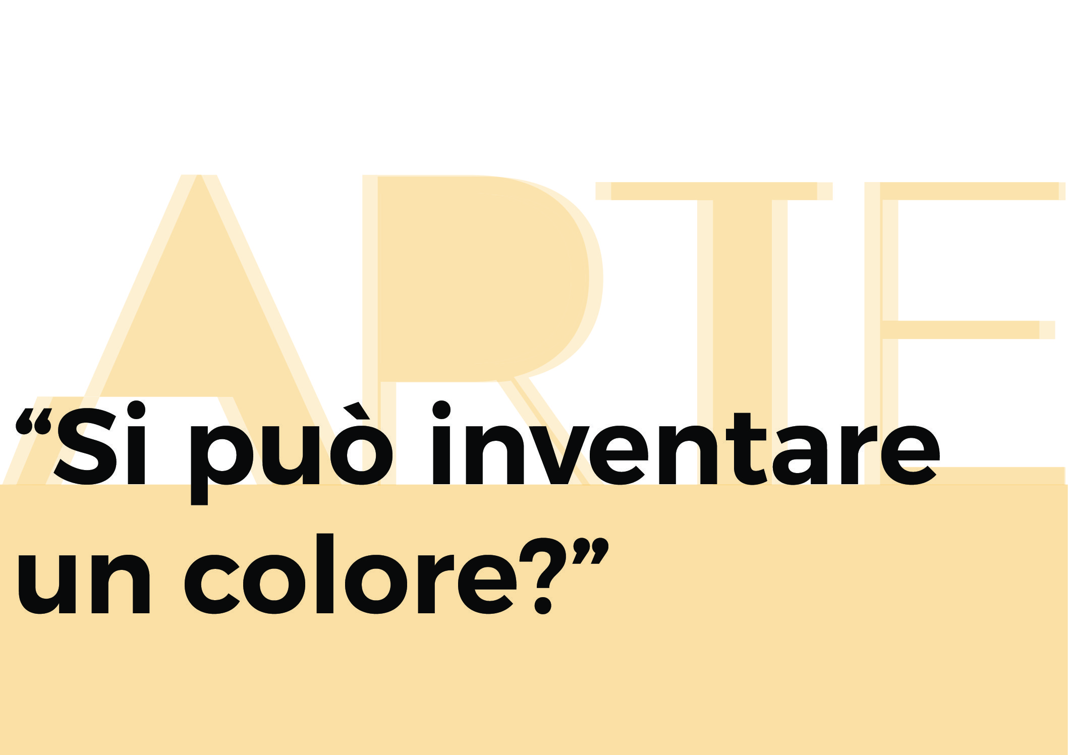Si può inventare un colore? – arte
