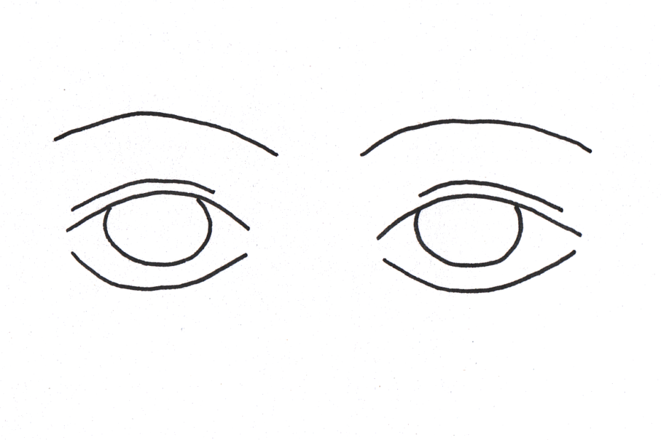 Disegno occhi di una bambina (per articolo su "Persepolis")